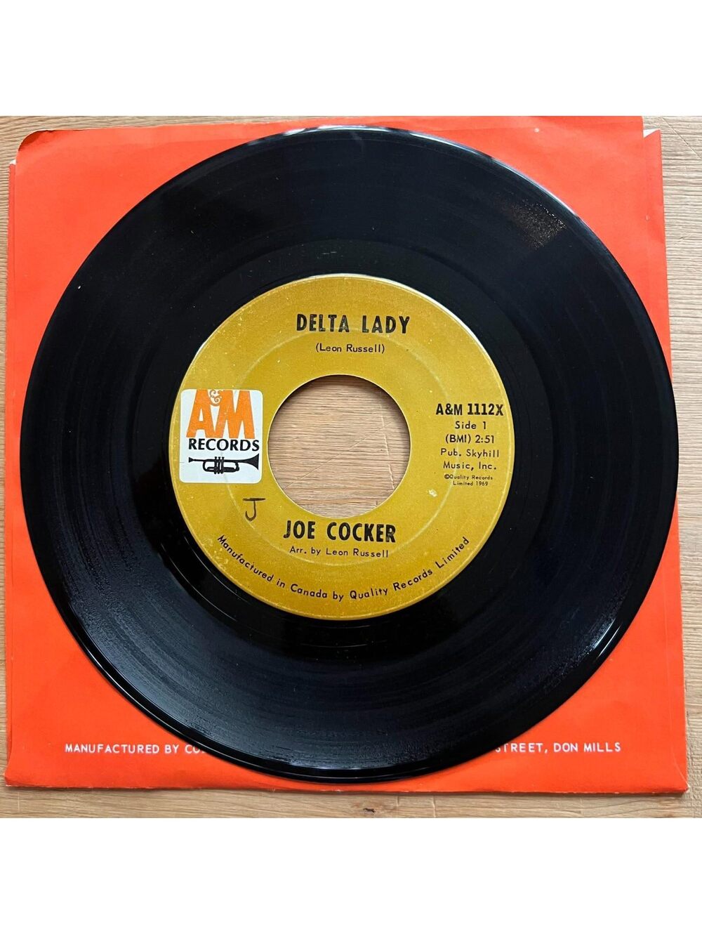 Joe Cocker - Delta Lady/She's so good to Me 45rpm VG+ R13